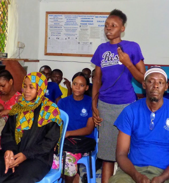 Students attending an ICT course